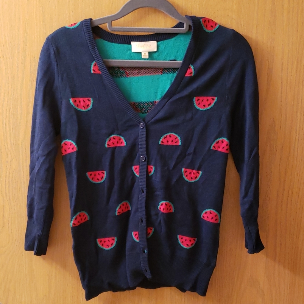 ModCloth NWOT watermelon whimsy cardigan